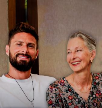 Veronique Giroud with her son Olivier Giroud